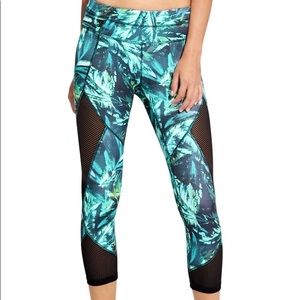 Athleta Tropical Capris with Mesh Panels